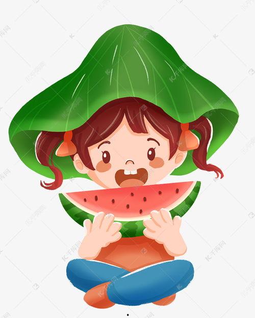 夏天自律吃瓜图片,吃瓜也养生——自律吃瓜新风尚